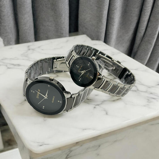 "POSLIF couple quartz watch set"
